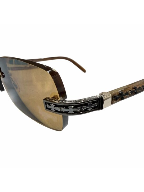 Chrome Hearts Three Bob 925 Rimless Two Point Cross Temple Eyewear Sunglasses